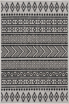 Imboden Black&White Outdoor Rug - Ornate Home