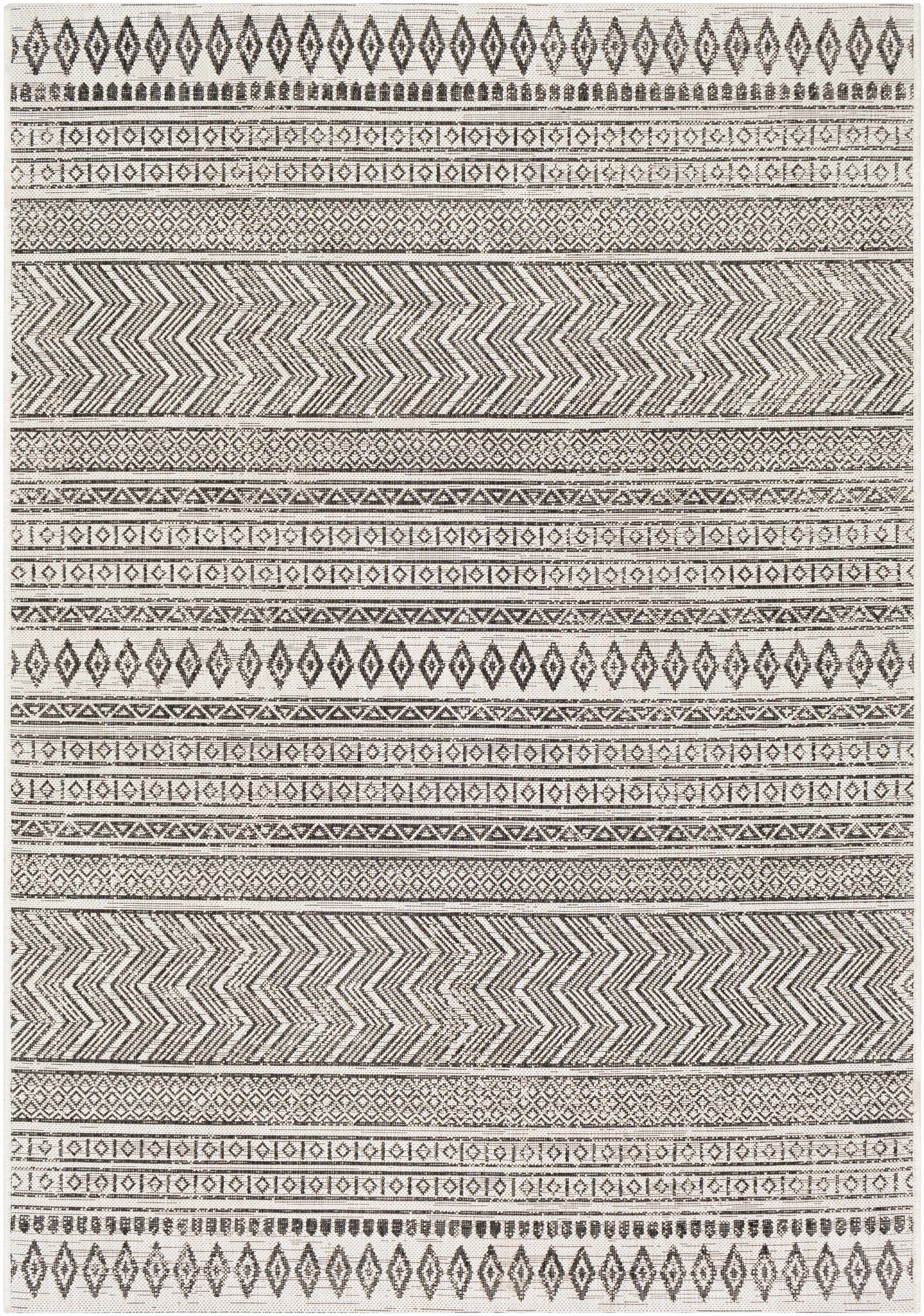 Imboden Black&White Outdoor Rug - Ornate Home