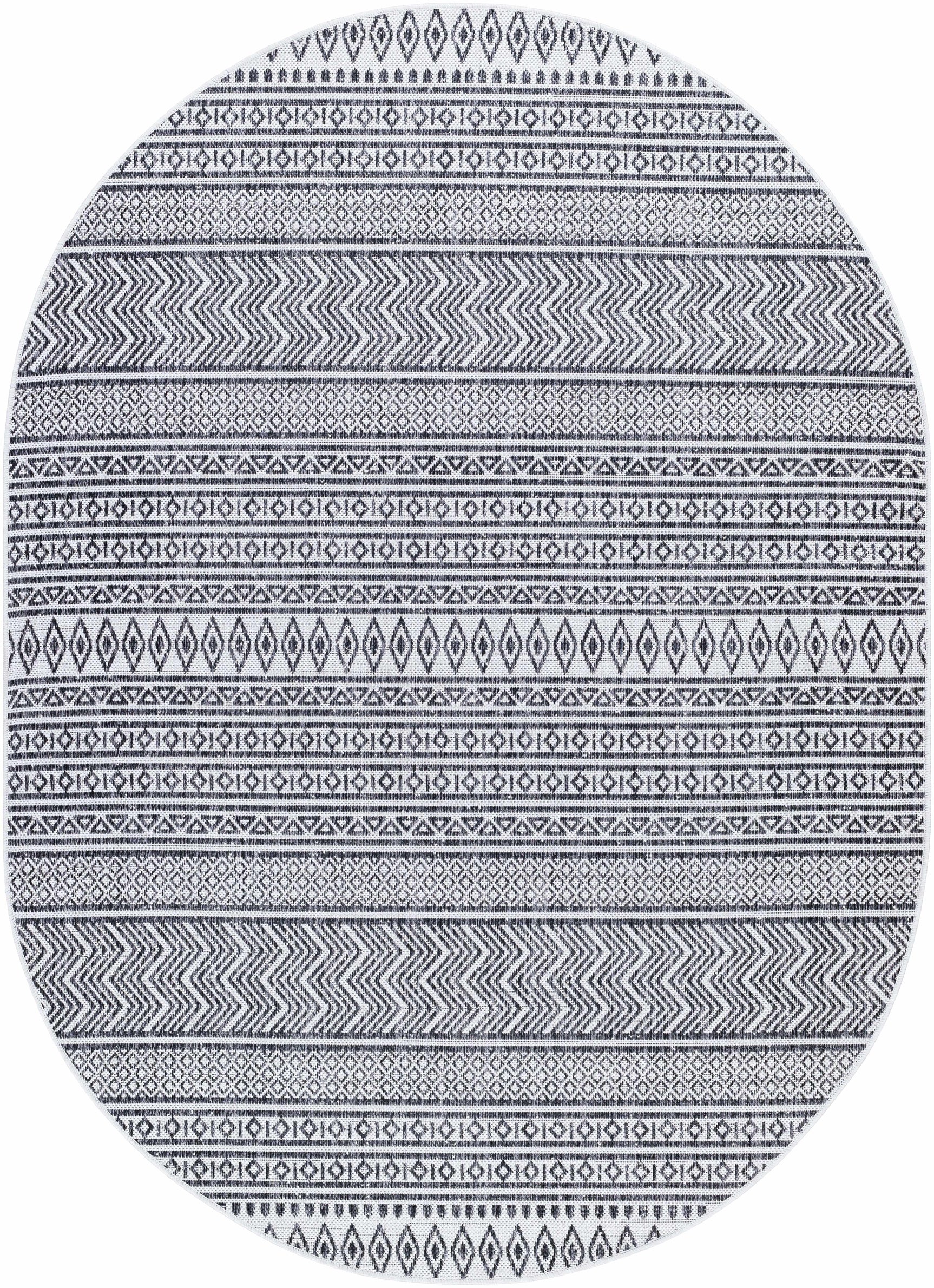Imboden Black&White Outdoor Rug - Ornate Home