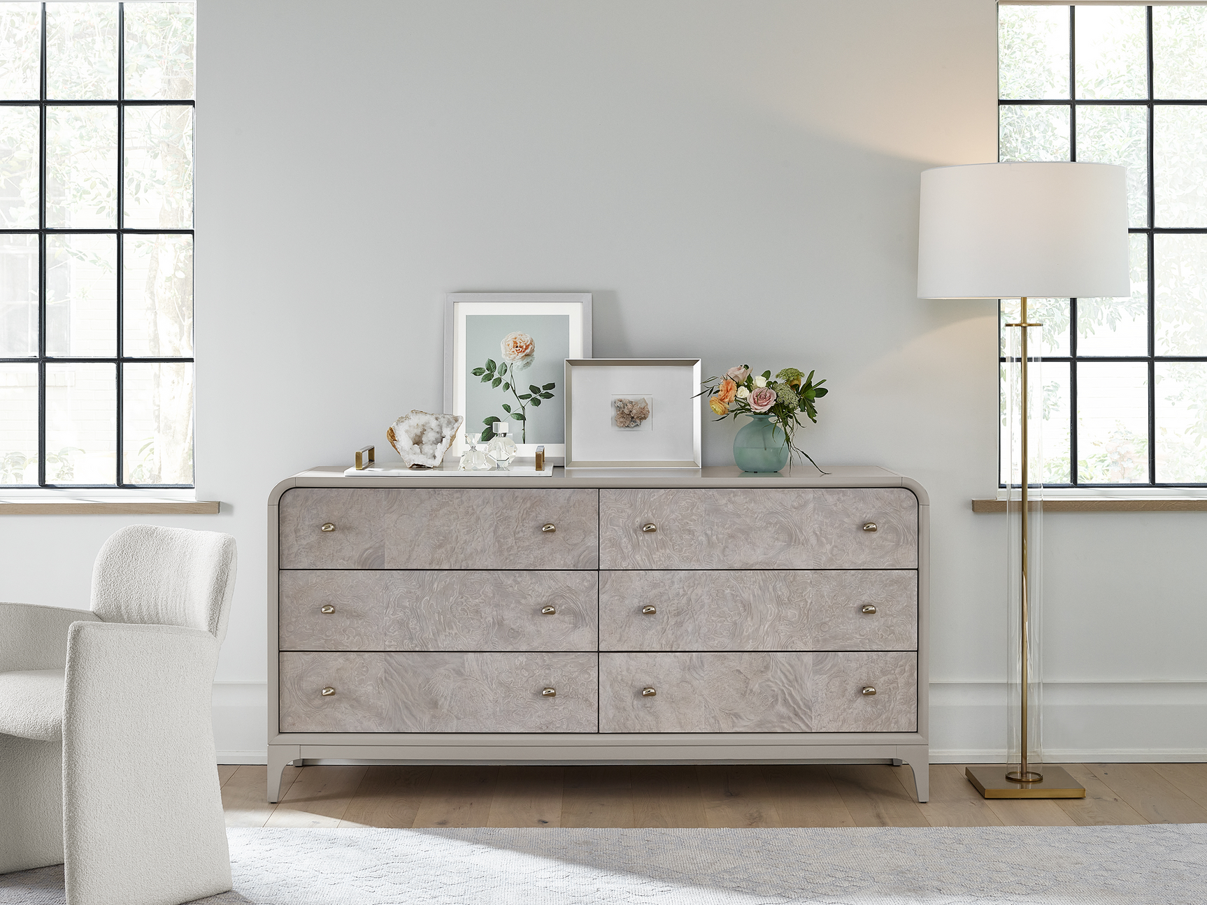 Immersion Moonstone/Madrona Burl Dresser - Ornate Home