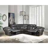 Imogen Gray LeatherAire Sectional Sofa (Power Motion) - Ornate Home