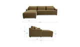Imogen Olive Left Sectional - Ornate Home