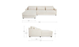 Imogen Textured Oat Left Sectional - Ornate Home