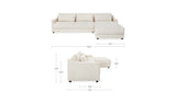 Imogen Textured Oat Right Sectional - Ornate Home