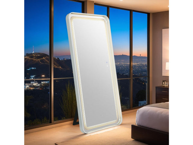 Imogen White Floor Mirror - Ornate Home