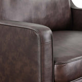Impart Brown Genuine Leather Armchair - Ornate Home