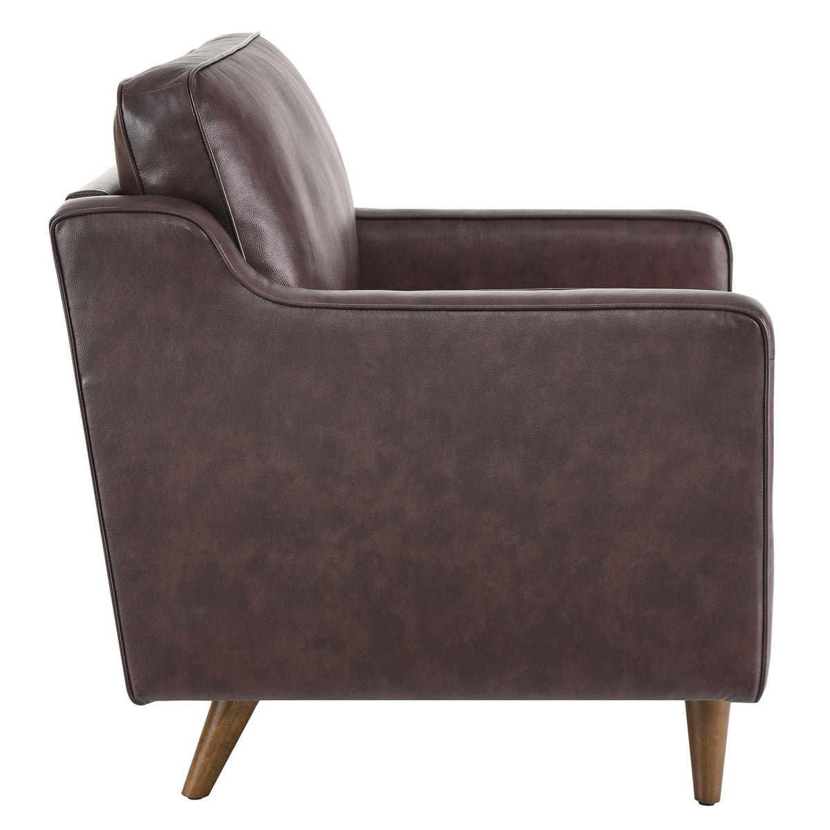 Impart Brown Genuine Leather Armchair - Ornate Home