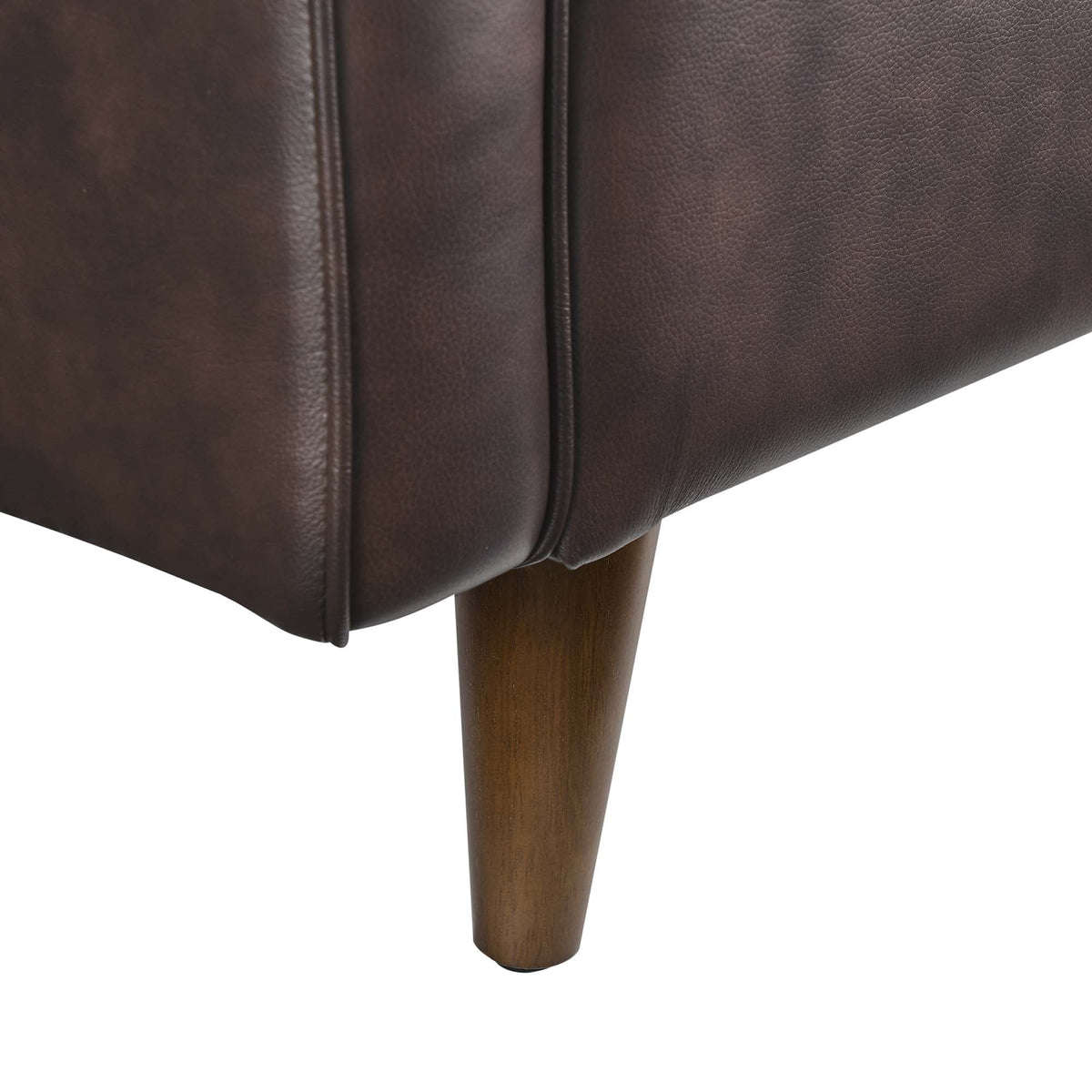 Impart Brown Genuine Leather Loveseat - Ornate Home