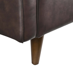 Impart Brown Genuine Leather Loveseat - Ornate Home