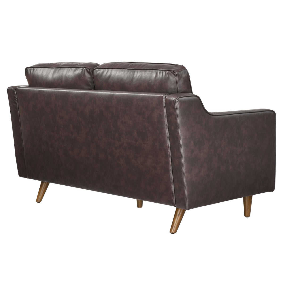 Impart Brown Genuine Leather Loveseat - Ornate Home