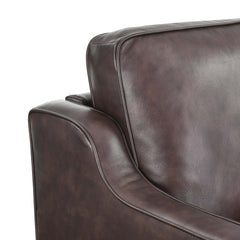 Impart Brown Genuine Leather Sofa - Ornate Home