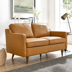 Impart Tan Genuine Leather Loveseat - Ornate Home