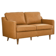 Impart Tan Genuine Leather Loveseat - Ornate Home