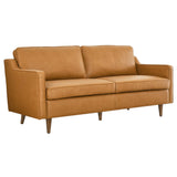 Impart Tan Genuine Leather Sofa - Ornate Home