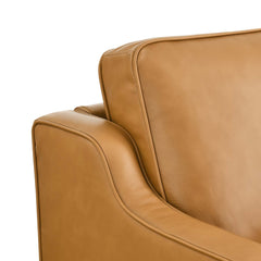 Impart Tan Genuine Leather Sofa - Ornate Home