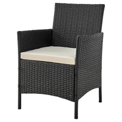 Imperia Patio 2-Person Seating Group with End Table with Cream Cushions - Ornate Home
