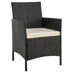 Imperia Patio 2-Person Seating Group with End Table with Cream Cushions - Ornate Home