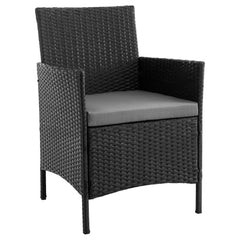 Imperia Patio 2-Person Seating Group with End Table with Grey Cushions - Ornate Home