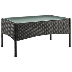 Imperia Patio 4-Person Conversation Set with Coffee Table with Grey Cushions - Ornate Home