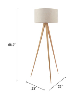 Imperial Beige & Natural Floor Lamp - Ornate Home