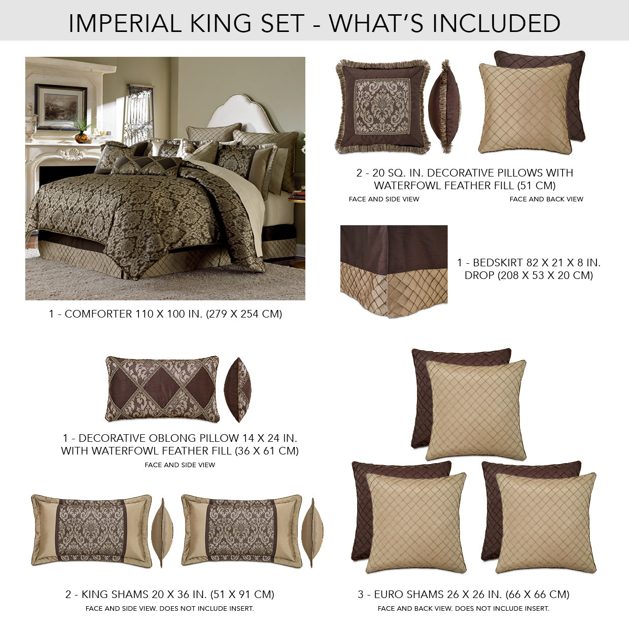 Imperial Bronze  Comforter Set - Ornate Home