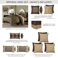 Imperial Bronze  Comforter Set - Ornate Home