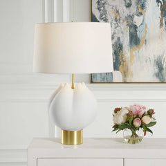 In Bloom White Table Lamp - Ornate Home