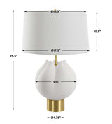 In Bloom White Table Lamp - Ornate Home
