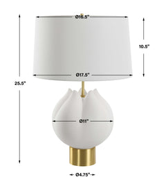 In Bloom White Table Lamp - Ornate Home