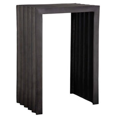 In The Groove Silver Aluminum Accent Table - Ornate Home
