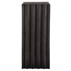In The Groove Silver Aluminum Accent Table - Ornate Home