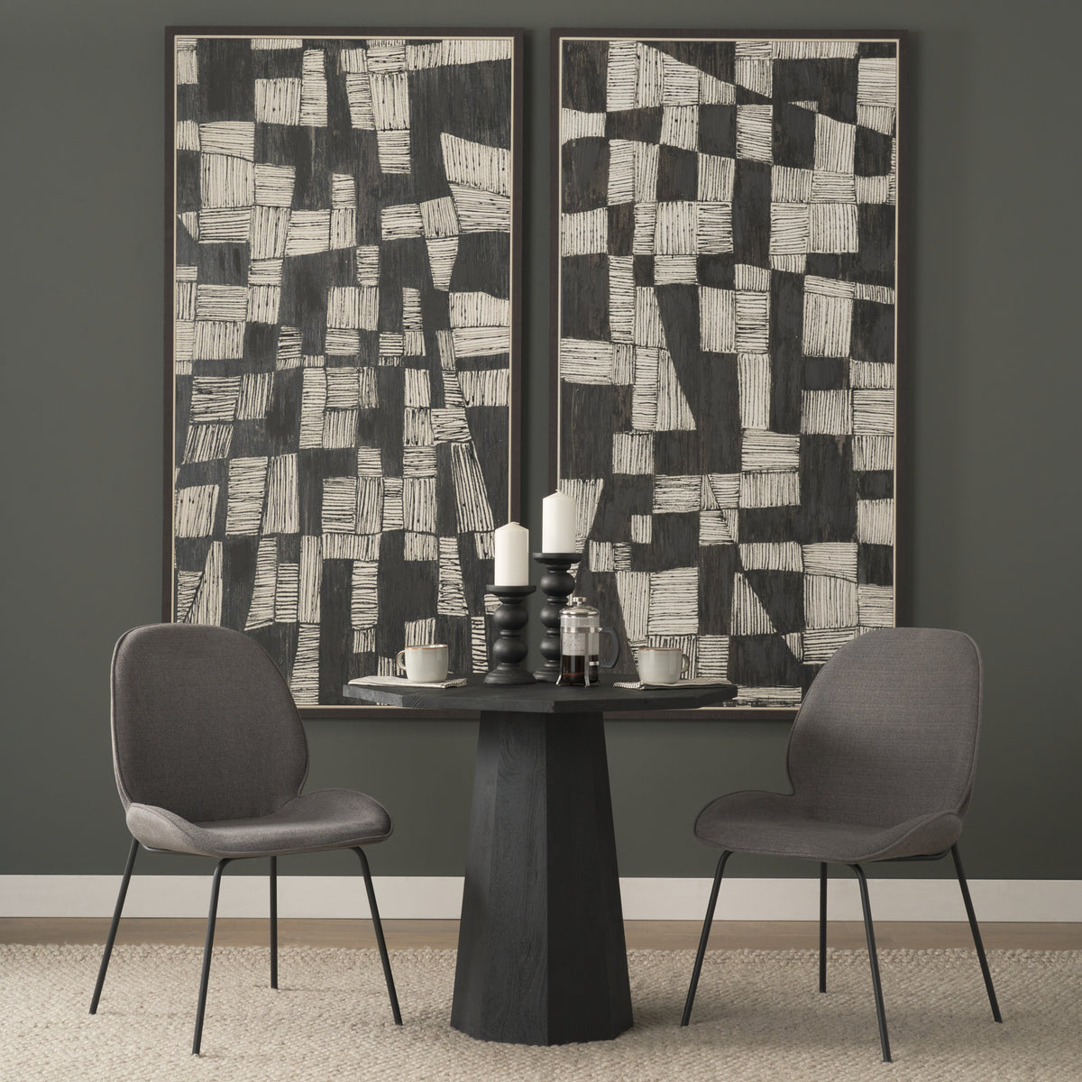 Inala Gray Curved Back Dining Side Chair (Set of 2) - Ornate Home