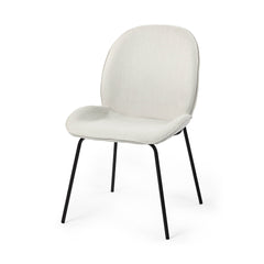 Inala White/Black Curved Back Dining Side Chair (Set of 2) - Ornate Home