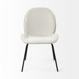 Inala White/Black Curved Back Dining Side Chair (Set of 2) - Ornate Home