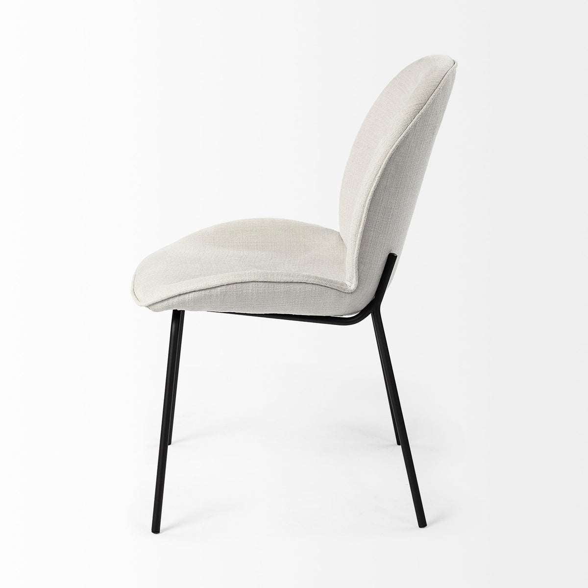 Inala White/Black Curved Back Dining Side Chair (Set of 2) - Ornate Home