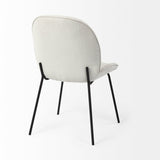 Inala White/Black Curved Back Dining Side Chair (Set of 2) - Ornate Home
