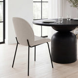 Inala White/Black Curved Back Dining Side Chair (Set of 2) - Ornate Home