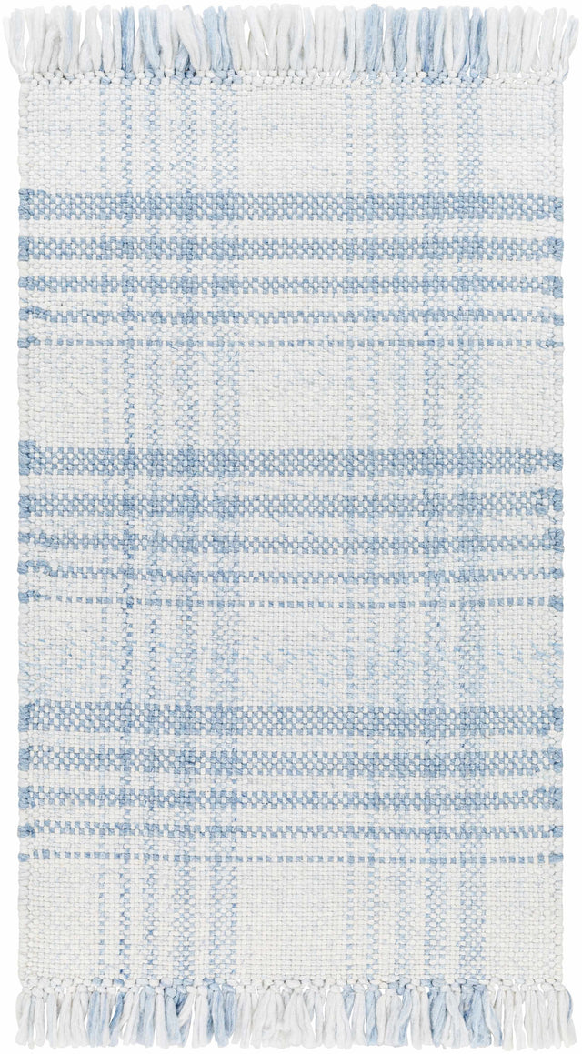 Inara Blue Plaid Area Rug - Ornate Home