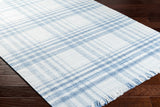 Inara Blue Plaid Area Rug - Ornate Home