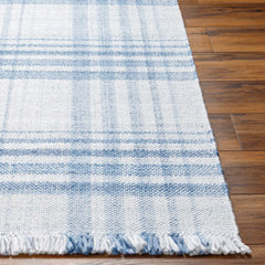 Inara Blue Plaid Area Rug - Ornate Home