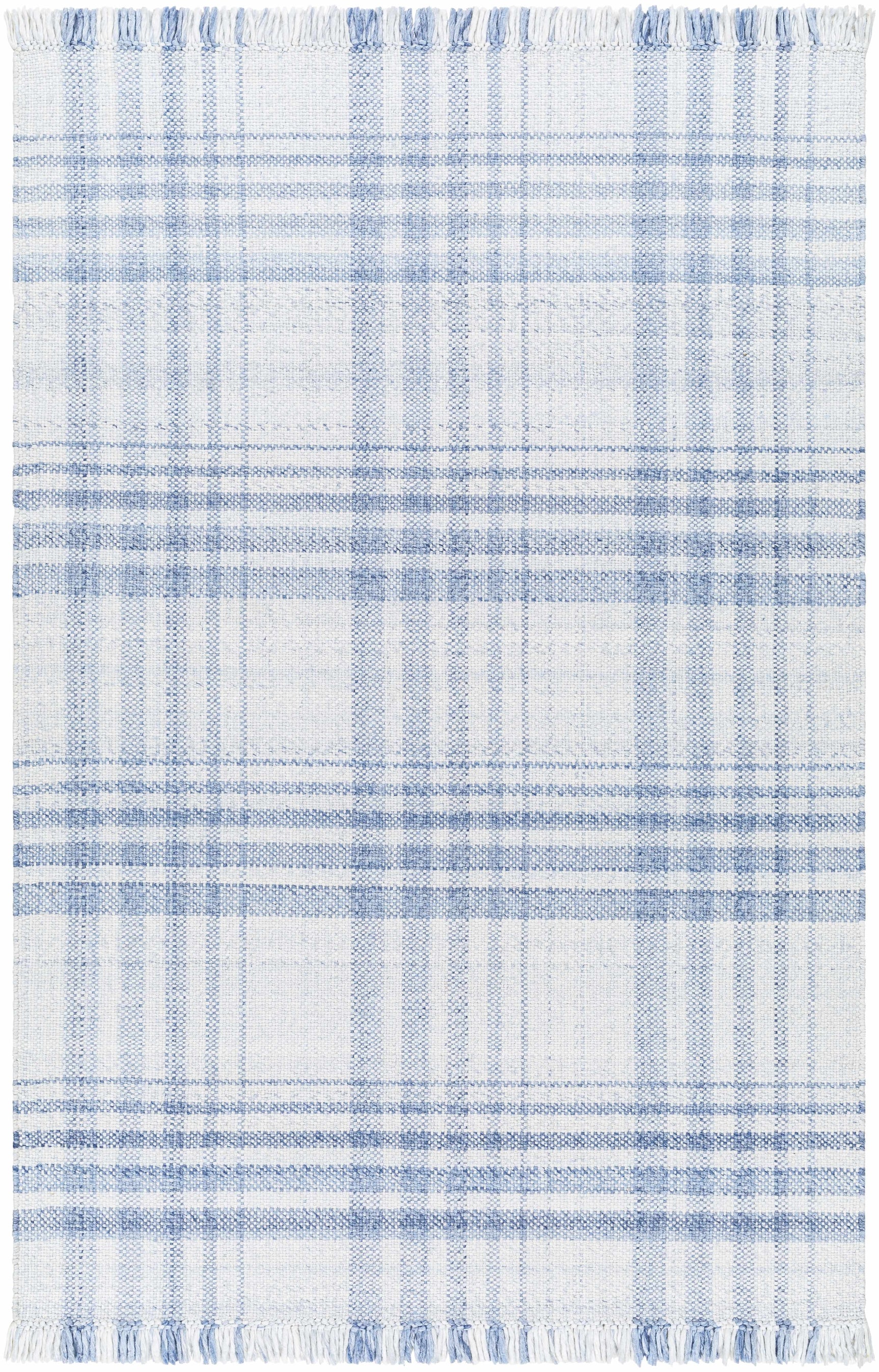 Inara Blue Plaid Area Rug - Ornate Home