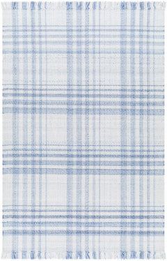 Inara Blue Plaid Area Rug - Ornate Home