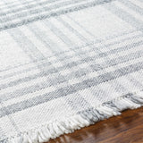 Inara Gray Plaid Area Rug - Clearance - Ornate Home