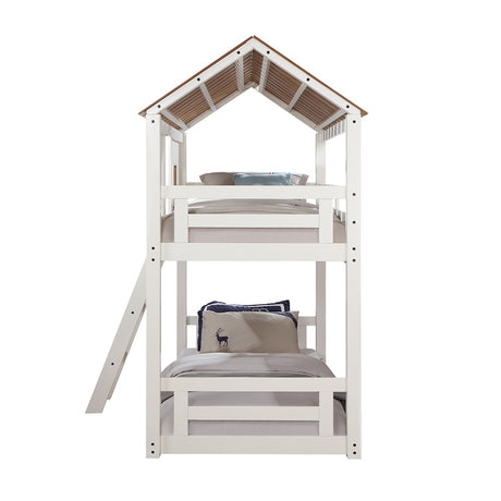 Inara White Twin/Twin Bunk Bed - Ornate Home