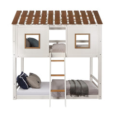 Inara White Twin/Twin Bunk Bed - Ornate Home
