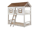 Inara White Twin/Twin Bunk Bed - Ornate Home