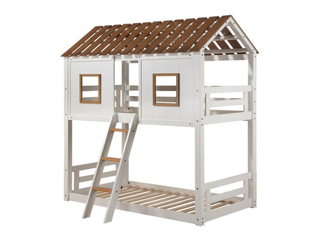 Inara White Twin/Twin Bunk Bed - Ornate Home