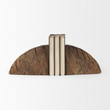 Incana Brown Handmade Reclaimed Wooden Bookends - Ornate Home