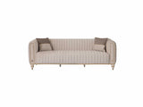 Inci Ivory Velvet Sofa - Ornate Home