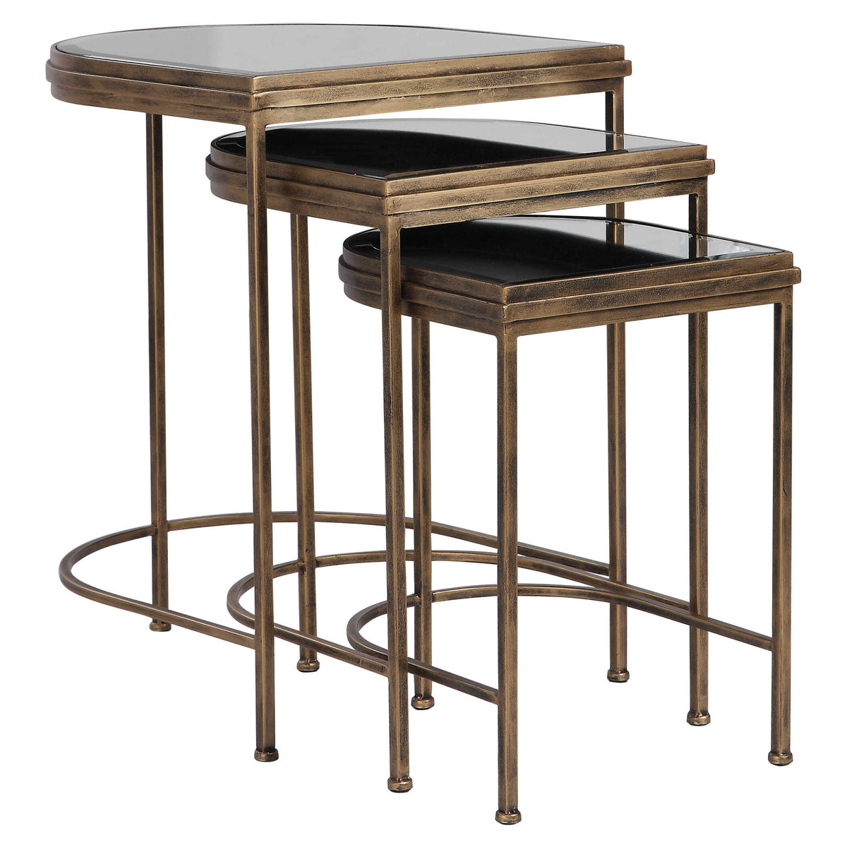 India Gold Nesting Tables (Set of 3) - Ornate Home